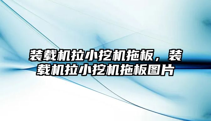 裝載機(jī)拉小挖機(jī)拖板，裝載機(jī)拉小挖機(jī)拖板圖片