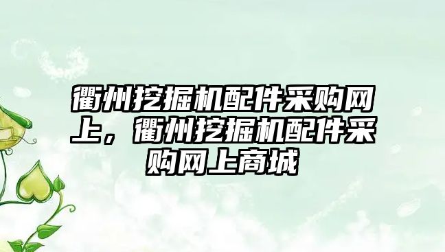 衢州挖掘機配件采購網上，衢州挖掘機配件采購網上商城