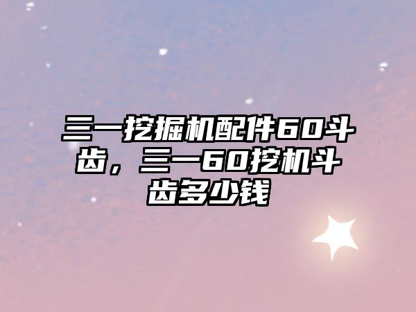 三一挖掘機(jī)配件60斗齒，三一60挖機(jī)斗齒多少錢