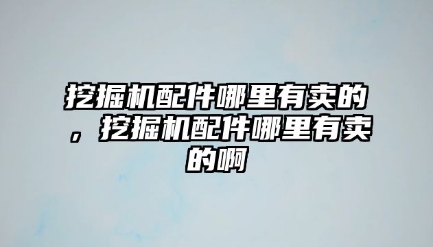 挖掘機配件哪里有賣的，挖掘機配件哪里有賣的啊