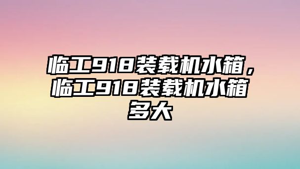 臨工918裝載機水箱，臨工918裝載機水箱多大