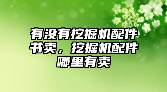 有沒有挖掘機(jī)配件書賣，挖掘機(jī)配件哪里有賣