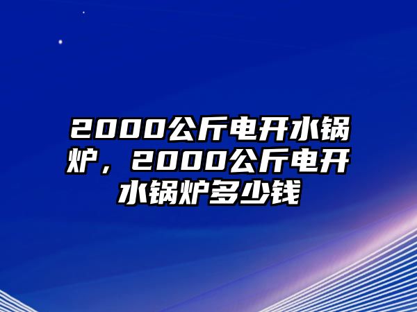 2000公斤電開水鍋爐，2000公斤電開水鍋爐多少錢