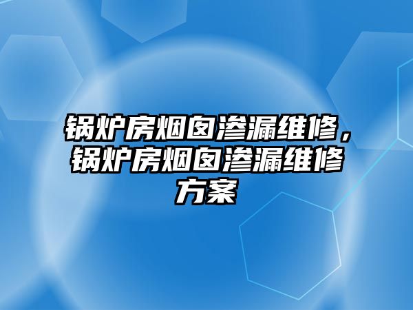 鍋爐房煙囪滲漏維修，鍋爐房煙囪滲漏維修方案