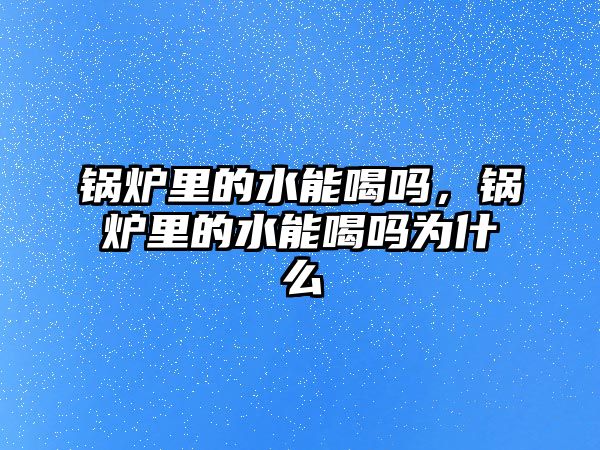 鍋爐里的水能喝嗎，鍋爐里的水能喝嗎為什么