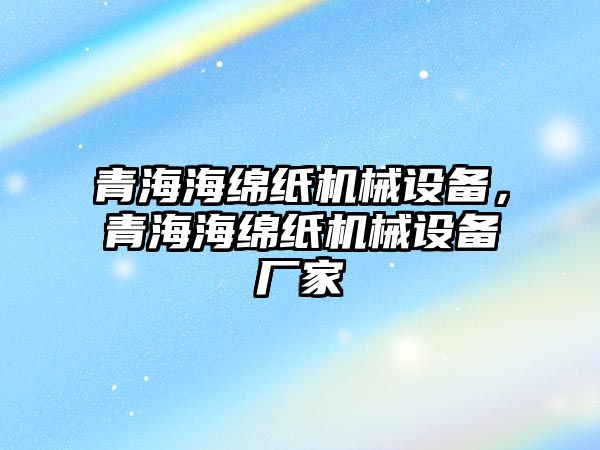 青海海綿紙機(jī)械設(shè)備，青海海綿紙機(jī)械設(shè)備廠家