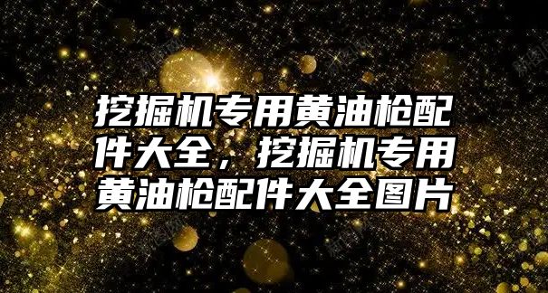 挖掘機專用黃油槍配件大全，挖掘機專用黃油槍配件大全圖片