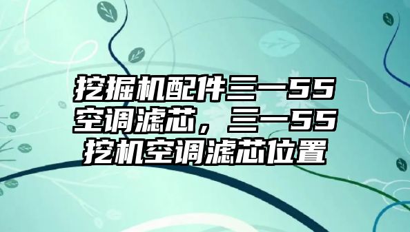 挖掘機配件三一55空調(diào)濾芯，三一55挖機空調(diào)濾芯位置