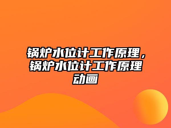 鍋爐水位計工作原理，鍋爐水位計工作原理動畫