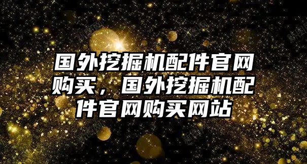 國外挖掘機配件官網(wǎng)購買，國外挖掘機配件官網(wǎng)購買網(wǎng)站