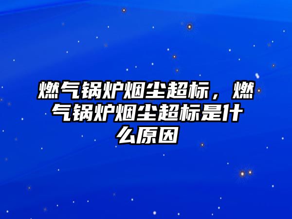 燃?xì)忮仩t煙塵超標(biāo)，燃?xì)忮仩t煙塵超標(biāo)是什么原因