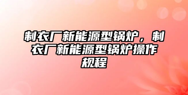 制衣廠新能源型鍋爐，制衣廠新能源型鍋爐操作規(guī)程