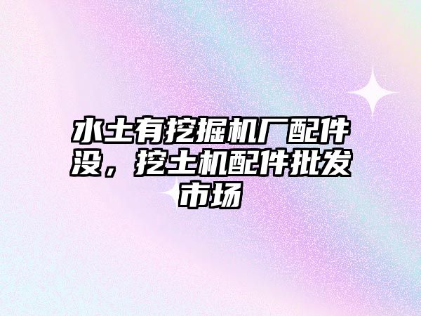 水土有挖掘機廠配件沒，挖土機配件批發(fā)市場