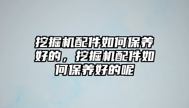 挖掘機(jī)配件如何保養(yǎng)好的，挖掘機(jī)配件如何保養(yǎng)好的呢