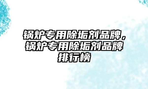 鍋爐專用除垢劑品牌，鍋爐專用除垢劑品牌排行榜