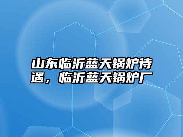 山東臨沂藍天鍋爐待遇，臨沂藍天鍋爐廠