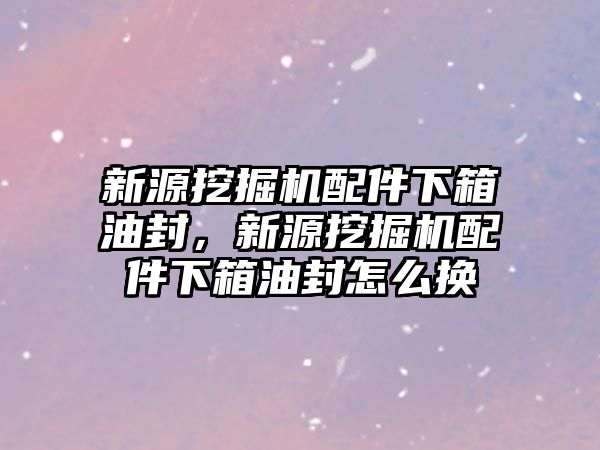 新源挖掘機(jī)配件下箱油封，新源挖掘機(jī)配件下箱油封怎么換