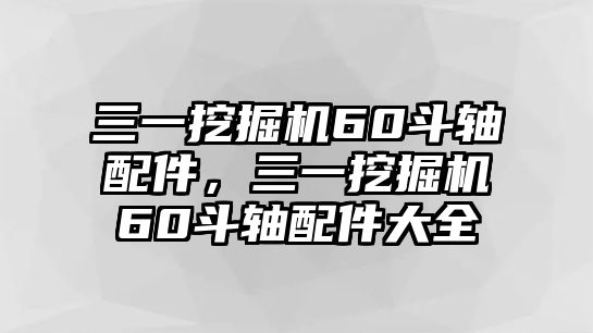 三一挖掘機60斗軸配件，三一挖掘機60斗軸配件大全