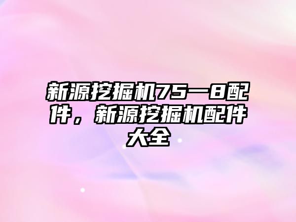 新源挖掘機(jī)75一8配件，新源挖掘機(jī)配件大全