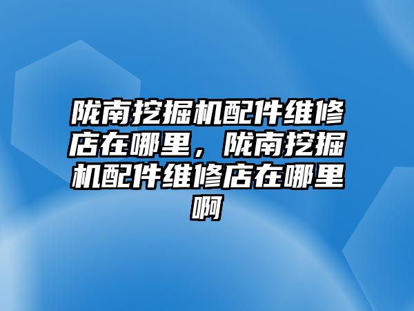 隴南挖掘機配件維修店在哪里，隴南挖掘機配件維修店在哪里啊