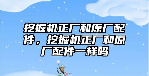 挖掘機(jī)正廠和原廠配件，挖掘機(jī)正廠和原廠配件一樣嗎