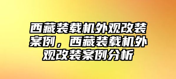 西藏裝載機(jī)外觀改裝案例，西藏裝載機(jī)外觀改裝案例分析