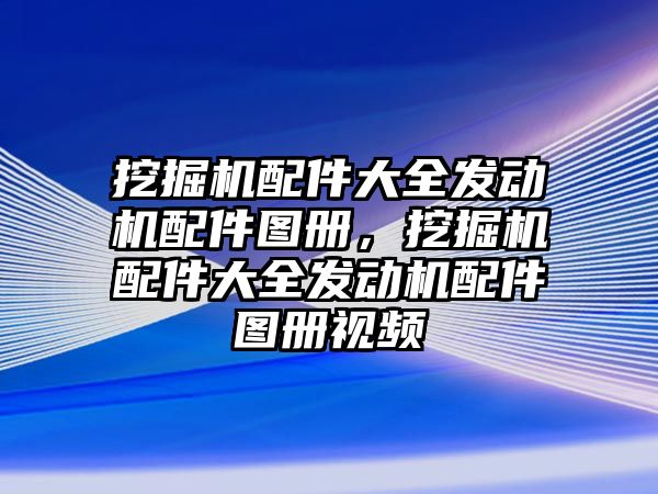 挖掘機配件大全發(fā)動機配件圖冊，挖掘機配件大全發(fā)動機配件圖冊視頻