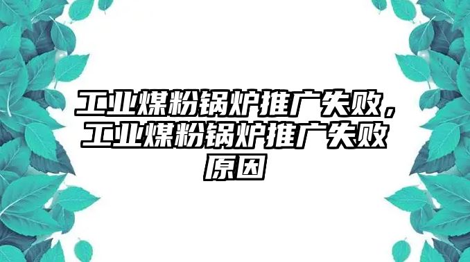 工業(yè)煤粉鍋爐推廣失敗，工業(yè)煤粉鍋爐推廣失敗原因