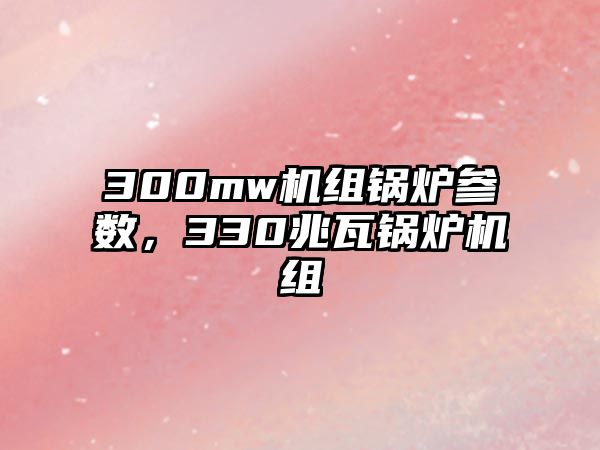 300mw機(jī)組鍋爐參數(shù)，330兆瓦鍋爐機(jī)組