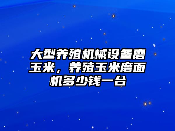 大型養(yǎng)殖機(jī)械設(shè)備磨玉米，養(yǎng)殖玉米磨面機(jī)多少錢(qián)一臺(tái)