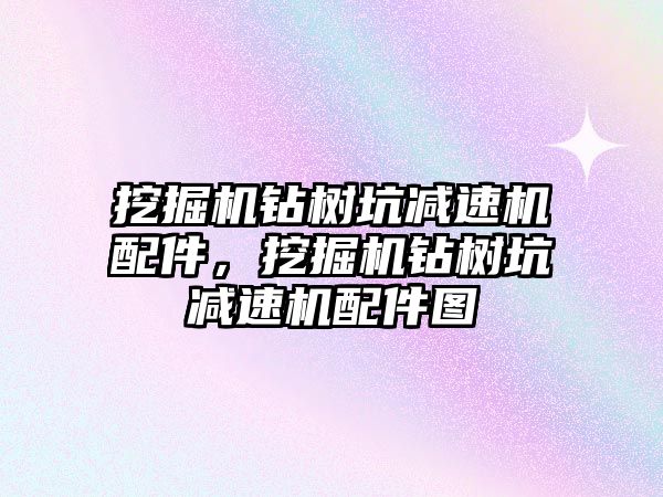 挖掘機鉆樹坑減速機配件，挖掘機鉆樹坑減速機配件圖