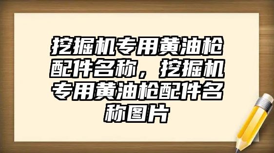 挖掘機專用黃油槍配件名稱，挖掘機專用黃油槍配件名稱圖片