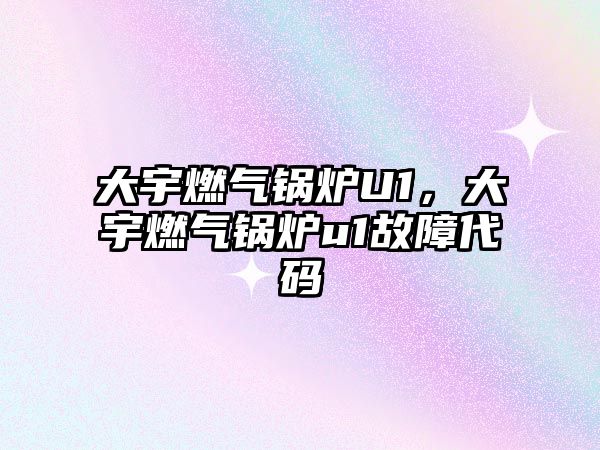 大宇燃?xì)忮仩tU1，大宇燃?xì)忮仩tu1故障代碼