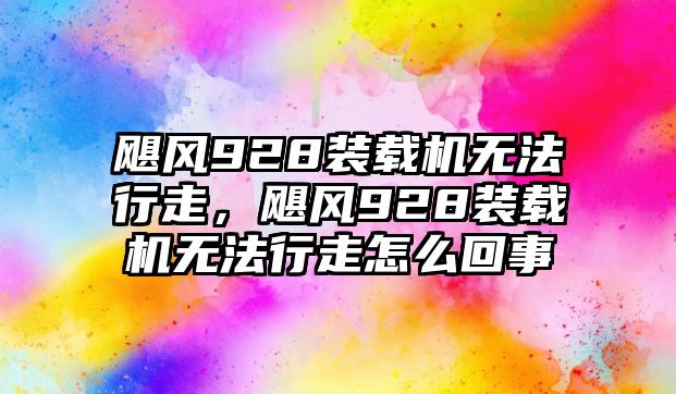 颶風(fēng)928裝載機(jī)無(wú)法行走，颶風(fēng)928裝載機(jī)無(wú)法行走怎么回事