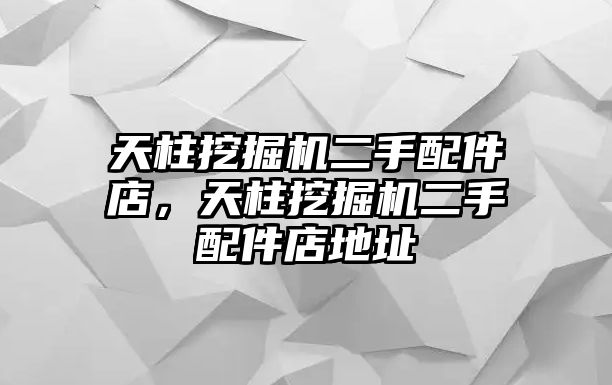 天柱挖掘機二手配件店，天柱挖掘機二手配件店地址