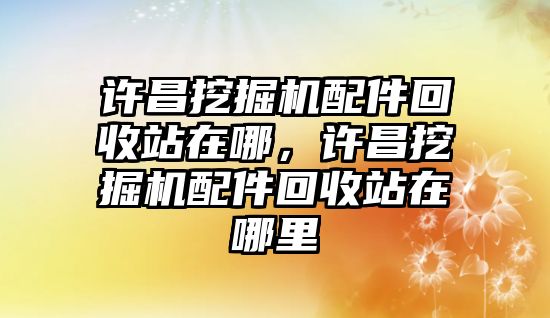 許昌挖掘機(jī)配件回收站在哪，許昌挖掘機(jī)配件回收站在哪里