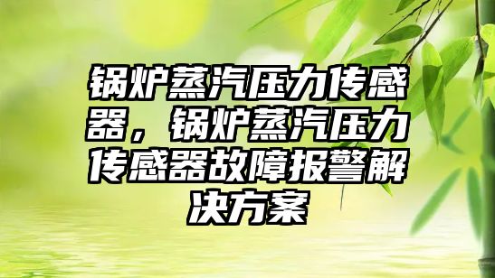 鍋爐蒸汽壓力傳感器，鍋爐蒸汽壓力傳感器故障報警解決方案