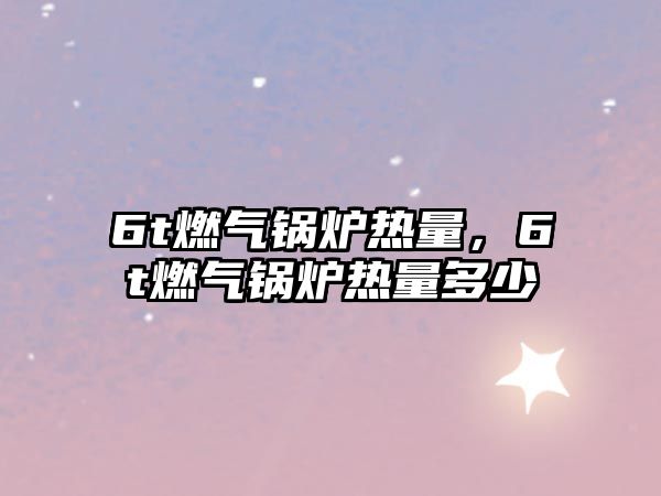 6t燃?xì)忮仩t熱量，6t燃?xì)忮仩t熱量多少