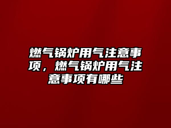 燃?xì)忮仩t用氣注意事項(xiàng)，燃?xì)忮仩t用氣注意事項(xiàng)有哪些