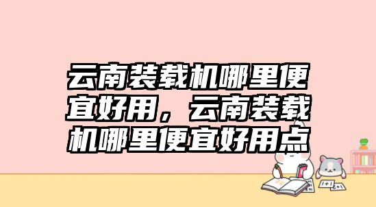 云南裝載機(jī)哪里便宜好用，云南裝載機(jī)哪里便宜好用點(diǎn)