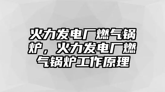 火力發(fā)電廠燃?xì)忮仩t，火力發(fā)電廠燃?xì)忮仩t工作原理