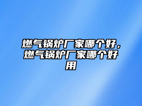 燃?xì)忮仩t廠家哪個(gè)好，燃?xì)忮仩t廠家哪個(gè)好用