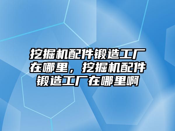 挖掘機(jī)配件鍛造工廠在哪里，挖掘機(jī)配件鍛造工廠在哪里啊