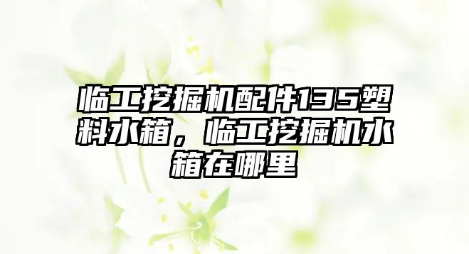 臨工挖掘機配件135塑料水箱，臨工挖掘機水箱在哪里