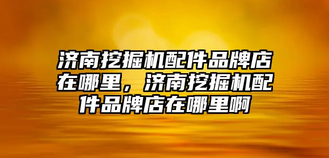 濟南挖掘機配件品牌店在哪里，濟南挖掘機配件品牌店在哪里啊