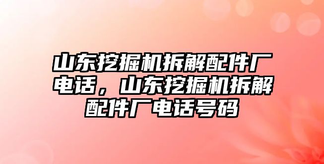 山東挖掘機(jī)拆解配件廠電話，山東挖掘機(jī)拆解配件廠電話號(hào)碼