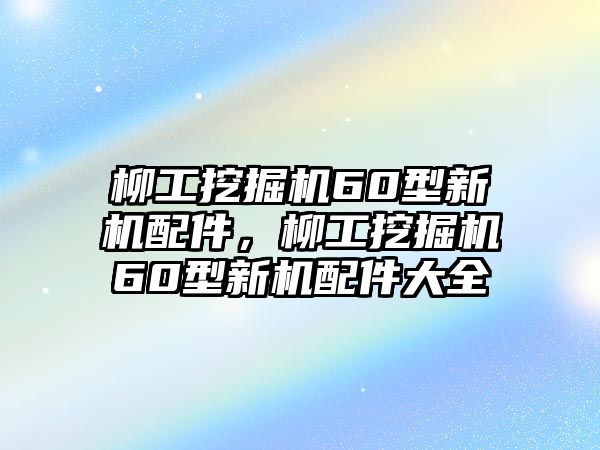 柳工挖掘機60型新機配件，柳工挖掘機60型新機配件大全