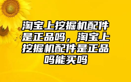 淘寶上挖掘機配件是正品嗎，淘寶上挖掘機配件是正品嗎能買嗎