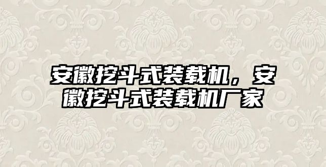 安徽挖斗式裝載機，安徽挖斗式裝載機廠家