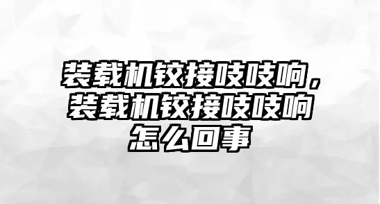 裝載機(jī)鉸接吱吱響，裝載機(jī)鉸接吱吱響怎么回事